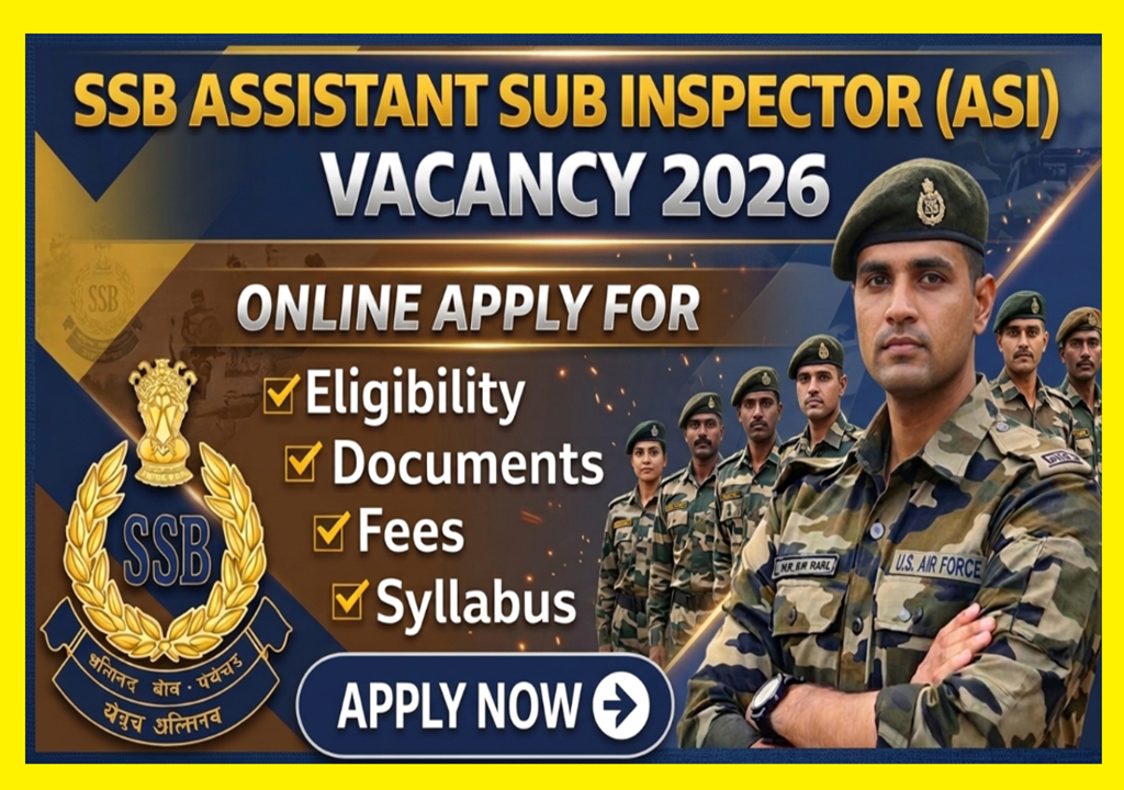 SSB ASI Recruitment 2026